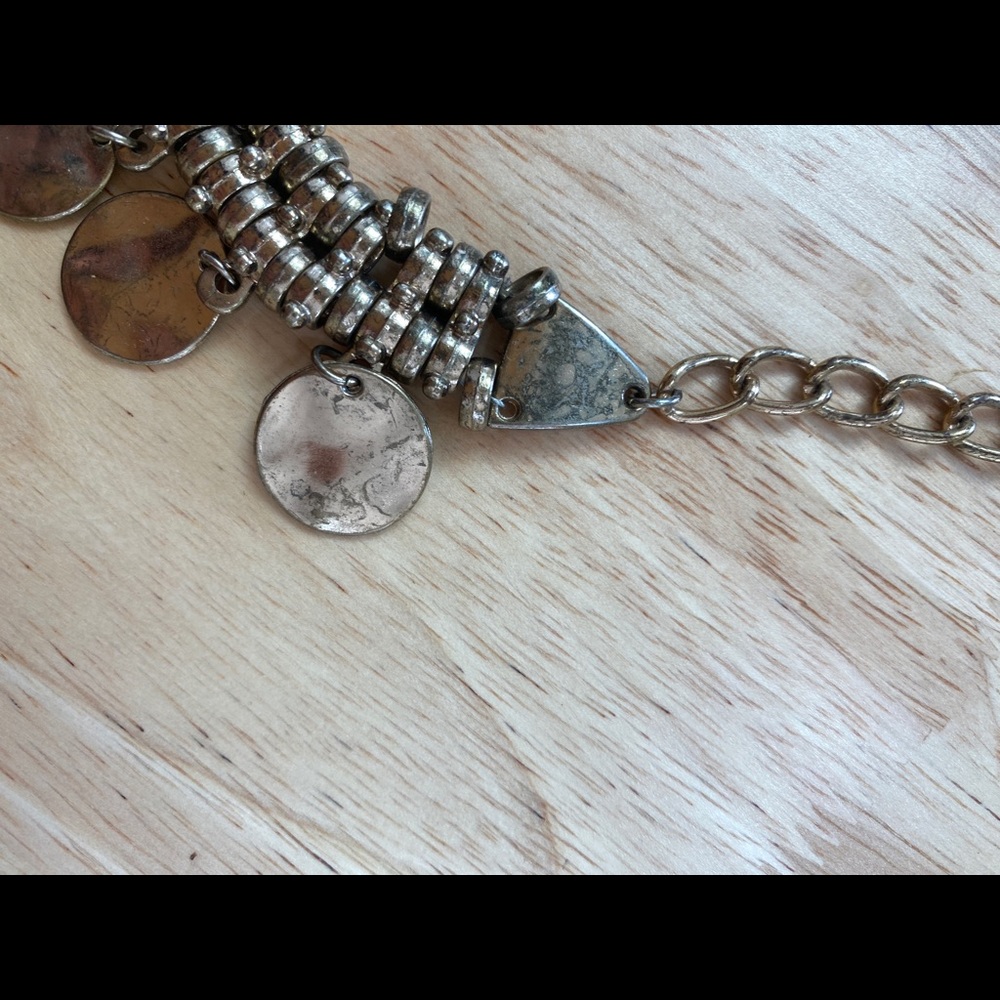 Gold Disc Boho Chain Necklace - Picture 8 of 9